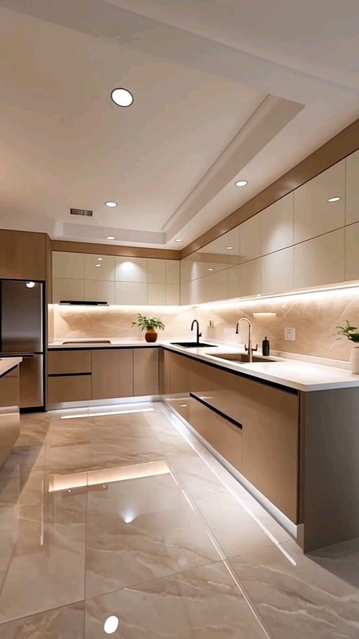 تركيب مطبخ المنيوم بتصميم خشبي بالرياض - مطابخ خبراء الرياض